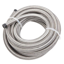 将图片加载到图库查看器，6AN 20-Foot Universal Silver Fuel Hose   10 Red and Blue Connectors
