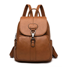 将图片加载到图库查看器，Multifunction Women Leather Backpack For Lady School Bag Shoulder Sac A Dos Travel Back pack Rucksacks
