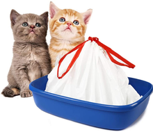 将图片加载到图库查看器，Cat Litter Box Liners large with Drawstrings Scratch Resistant Bags
