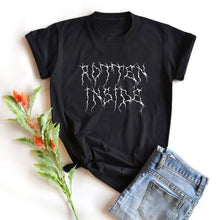 将图片加载到图库查看器，VIP HJN Japanese Style Floral Print Gothic T-Shirt Women&#39;s Grunge Aesthetic Pastel Goth T-shirts Edgy Fashion Tops
