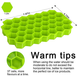 Cavity Ice Cube Tray Honeycomb Ice Cube Mold Food Grade Flexible Silicone Ice Molds for Whiskey Cocktail