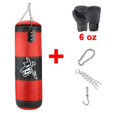将图片加载到图库查看器，Empty Boxing Sandbag Home Fitness Hook Hanging Kick Punching Bag Boxing Training Fight Karate Punch Muay Thai Sand Bag
