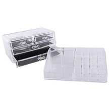 将图片加载到图库查看器，Multi-check &amp; 4 Drawers Integrated Acrylic Makeup Case Cosmetics Organizer Transparent
