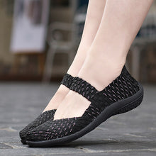 将图片加载到图库查看器，New Women Breathable Fitness Mary Jane Shoes Soft Woven Walking Sneakers Lightweight Yoga Shoes
