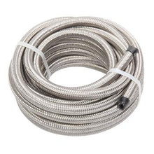 将图片加载到图库查看器，4AN 20-Foot Universal Stainless Steel Braided Fuel Hose Silver
