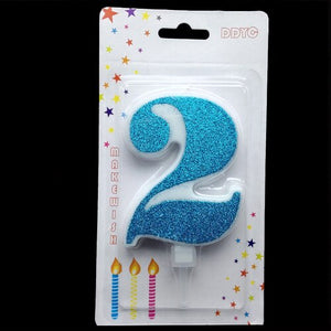 1 Pcs Extra Large Pink Glitter Digital Candle Happy Birthday Cake Decoration Princess Confession 520 Boy Girl Number 0-9