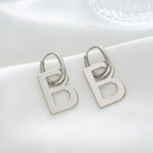 将图片加载到图库查看器，European And American Ins Style Personality Retro Letter B Geometric Ears
