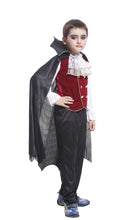 将图片加载到图库查看器，New fashion Children&#39;s Boys Girls Halloween Cosplay Costume Long Sleeve Top + Pants + Cloak Vampire Performance Costume 3pcs/set
