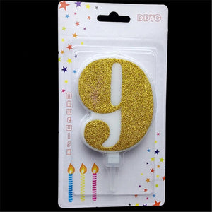 1 Pcs Extra Large Pink Glitter Digital Candle Happy Birthday Cake Decoration Princess Confession 520 Boy Girl Number 0-9