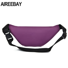 将图片加载到图库查看器，AIREEBAY 2020 New Fanny Pack For Women Waterproof  Waist Bags Ladies Fashion Bum Bag Travel Crossbody Chest Bags Unisex Hip Bag
