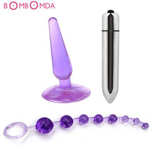 将图片加载到图库查看器，Vaginal G-spot Dildo Vibrator Jelly Anal Plug Sex Toys Butt Plug Anal Beads Vibrator Poweful Suction cup Anal sex Toys
