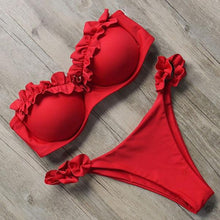 将图片加载到图库查看器，RXRXCOCO Bikini Women Sexy Push Up Swimsuit 2019 Bandeau Beach Wear Brazilian Bikini Set Swimwear Bathing Suit Swimming Suits
