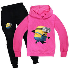 将图片加载到图库查看器，Fall Winter Halloween Outfits for Girls Minions Kawaii Children Clothing Set Cotton Christmas Thanksgiving  Boys Clothes
