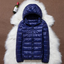 将图片加载到图库查看器，Spring Plus Size 4XL Women Down Jacket Winter Ultra Light 90% White Duck Down Coat Short Hooded Puffer Jacket Female Warm Parka
