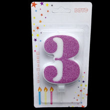 将图片加载到图库查看器，1 Pcs Extra Large Pink Glitter Digital Candle Happy Birthday Cake Decoration Princess Confession 520 Boy Girl Number 0-9
