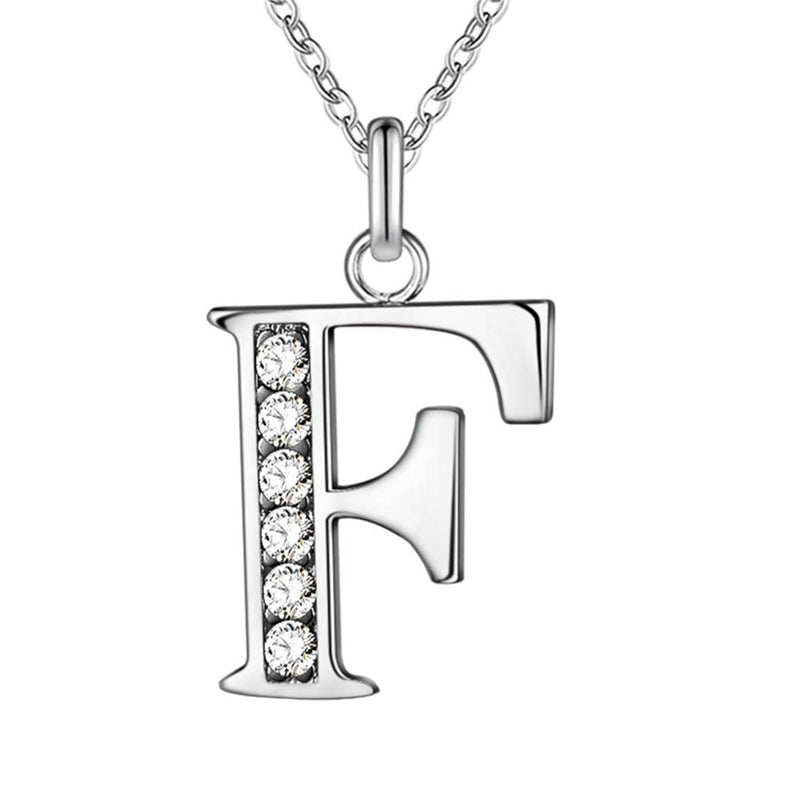 26 Letters A-Z Free Shipping silver plated Necklace Stamp fashion silver jewelry Fashion Pendant best birthday gift