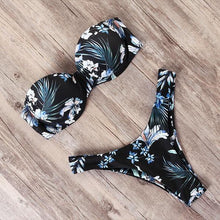 将图片加载到图库查看器，RXRXCOCO Bikini Women Sexy Push Up Swimsuit 2019 Bandeau Beach Wear Brazilian Bikini Set Swimwear Bathing Suit Swimming Suits
