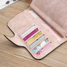 将图片加载到图库查看器，Man Women&#39;s Pu Leather Wallet Coin Clutch Hasp Zipper Long Ladies Purse 2021 Casual Solid Three Fold Unisex Wallets Women
