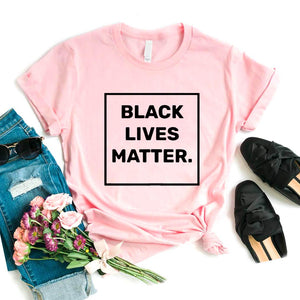 Black Lives Matter square Women Tshirts Cotton Casual Funny t Shirt For Lady  Top Tee Hipster 6 Color Drop Ship NA-464