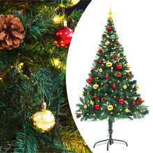 将图片加载到图库查看器，Artificial Christmas Tree w/Baubles and LEDs Green Holiday Multi sizes
