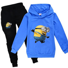 将图片加载到图库查看器，Fall Winter Halloween Outfits for Girls Minions Kawaii Children Clothing Set Cotton Christmas Thanksgiving  Boys Clothes
