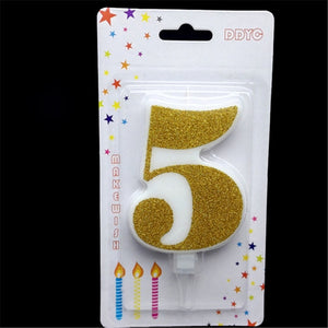 1 Pcs Extra Large Pink Glitter Digital Candle Happy Birthday Cake Decoration Princess Confession 520 Boy Girl Number 0-9