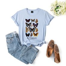 将图片加载到图库查看器，Butterfly Aesthetic T Shirt Butterflies In My Stomach Graphic Tee Harajuku Hipster Cute Flower Butterfly Women&#39;s Casual T-shirt
