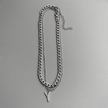 将图片加载到图库查看器，European And American Style W Letter Cuban Clavicle Chain Necklace
