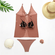 将图片加载到图库查看器，3 Pieces Micro Bikini Set String Swim Suit Womens Bathing Suit 2020 New Summer Female Brazilian Biquini with Cover Up
