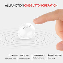 将图片加载到图库查看器，sarah SQRMINI X20 Ultra Mini Wireless Single Earphone Hidden Small Bluetooth 3 hours Music Play Button Control Earbud With Charge Case
