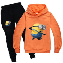 将图片加载到图库查看器，Fall Winter Halloween Outfits for Girls Minions Kawaii Children Clothing Set Cotton Christmas Thanksgiving  Boys Clothes
