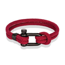 将图片加载到图库查看器，Navy style Camping Parachute cord Survival Anchor Bracelet Men Women with Black Stainless Steel Sport Buckle
