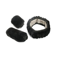 将图片加载到图库查看器，Universal Steering-wheel Plush Car Steering Wheel Covers Winter Faux fur Hand Brake &amp; Gear Cover Set Car Interior Accessories
