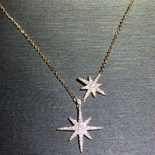 将图片加载到图库查看器，New  925 pure meteor Earrings hexagon Star Lucky Star Christmas Korean Black Pearl Earrings Fashion light luxury jewelry
