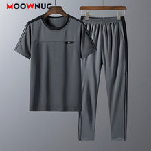 将图片加载到图库查看器，Tracksuits Men Sweatshirt Sporting 2020 New Summer T-shirt + Pants + Short Casual Track Suit Fashion Sportswear Fitness Jogger
