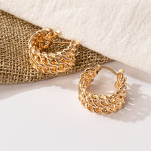 将图片加载到图库查看器，New Fashion Gold Color Metal Drop Earrings Stainless Steel Simple Knot Twist Earrings For Women Statement Jewelry 2020 Pendiente
