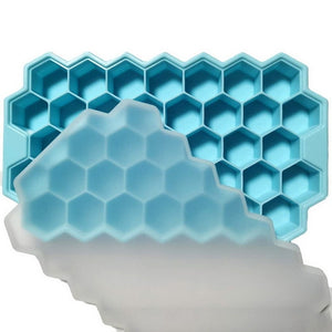 Cavity Ice Cube Tray Honeycomb Ice Cube Mold Food Grade Flexible Silicone Ice Molds for Whiskey Cocktail