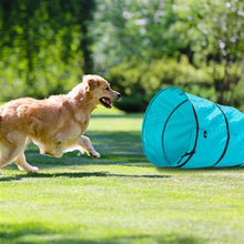 将图片加载到图库查看器，18&#39; Agility Training Tunnel Pet Dog Play Outdoor Obedience Exercise Equipment Blue
