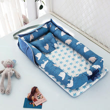 将图片加载到图库查看器，Portable Newborn Baby Crib Nest Bed for Baby Boys Girls Travel Infant Cotton Cradle Crib Baby Sleeping Set
