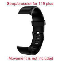 将图片加载到图库查看器，115 Plus Bluetooth Smart Watch Heart Rate Monitor Smart Watch Fitness Tracker Bracelet Waterproof Smart Wristband
