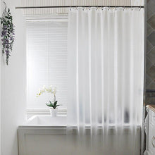 将图片加载到图库查看器，Waterproof Translucent brushed Shower Curtain Bathroom Curtain Plastic Polyester Punch-free Thickened Luxury Bath Curtain W/Hook
