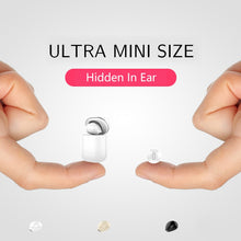将图片加载到图库查看器，sarah SQRMINI X20 Ultra Mini Wireless Single Earphone Hidden Small Bluetooth 3 hours Music Play Button Control Earbud With Charge Case
