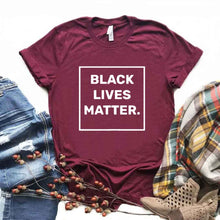 将图片加载到图库查看器，Black Lives Matter square Women Tshirts Cotton Casual Funny t Shirt For Lady  Top Tee Hipster 6 Color Drop Ship NA-464
