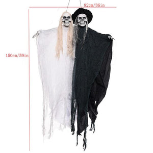 2M Big Devil Horror Halloween Hanging Ghosts Skull Skeleton Halloween Decorations Haunted House Bar Club Halloween Scary Ghosts