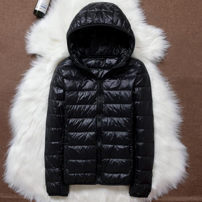 Spring Plus Size 4XL Women Down Jacket Winter Ultra Light 90% White Duck Down Coat Short Hooded Puffer Jacket Female Warm Parka