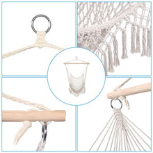将图片加载到图库查看器，Hammock Fashion Cotton Rope Sling With Tassel Beige
