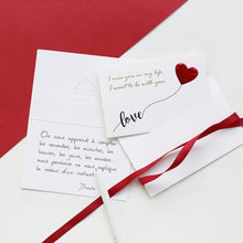 将图片加载到图库查看器，Solid Red Heart Greeting Card with Envelopes Romantic Letter I Love You Forever
