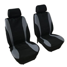 将图片加载到图库查看器，9pcs General Seasons 5 Seats Car Seat Covers Set Gray &amp; Black
