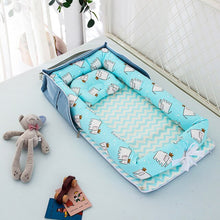 将图片加载到图库查看器，Portable Newborn Baby Crib Nest Bed for Baby Boys Girls Travel Infant Cotton Cradle Crib Baby Sleeping Set
