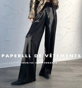 CMAZ 2020 Spring Summer Women Loose Pants Straight  Full Length Casual Trousers Women CMAZ1004